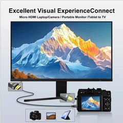 4K 60Hz Mini HDMI to HDMI Cable 1-10ft High Speed Compatible with DSLR Cameras