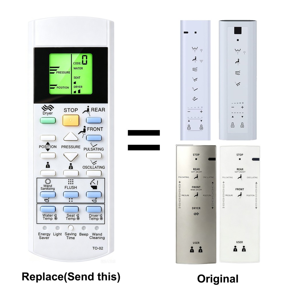 Remote Control For TOTO Washlet Bidet Toilet Seat SW3084#01, SW3084#12,SW3083#01