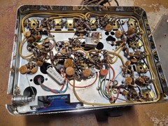 Vintage Mysterious Home Brew Vacuum Tube Radio Scanner in a Shiny Metal Case