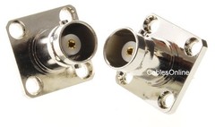 2-Pack Commercial Grade BNC Female Jack Bulkhead Panel Chassis Mount Connector