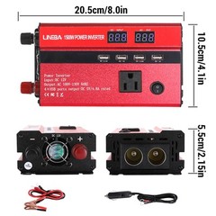 Convertidor De Corriente 5000W Para Carros Coche DC 12V a 110V AC Inversor 4 USB