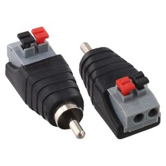 Easy to Use Speaker Wire AV Cable Adapter with Male Connector Set of for 2