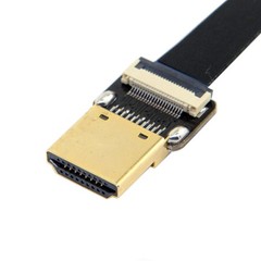 JSER CYFPV 90 Degree Up Angled FPV Mini HDMI Male 20CM, Black 20cm