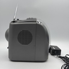GPX Mini CRT TV 5″ Portable B&W Retro Gray TVP2CT Works! See Video!