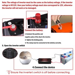 7000W Power Inverter DC 12V 24V To AC 110V 220V Pure Sine Wave Solar Converter