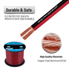 ADILSWIL 16AWG 50FT Speaker Wire, 2 Conductors 50FT, CCA