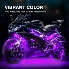 8 Pods Million Multi-Color RGB Motorcycle Underglow Neon LED Accent Lights Kit