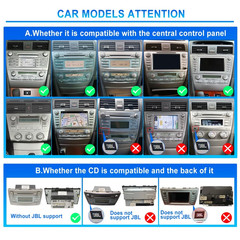 64GB Apple CarPlay For Toyota Camry 2007-2011 Car Stereo Radio Android15 GPS CAM