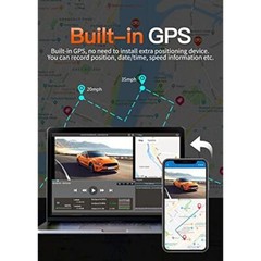 WOLFBOX GPS Dash Dash WiFi 4K+1080P/1440P+1080P+1080P Cam 3 Camera Channel With
