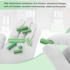 5 PCS 16Pin PCB Mount Screw Terminal Block Connector 2.54mm Green