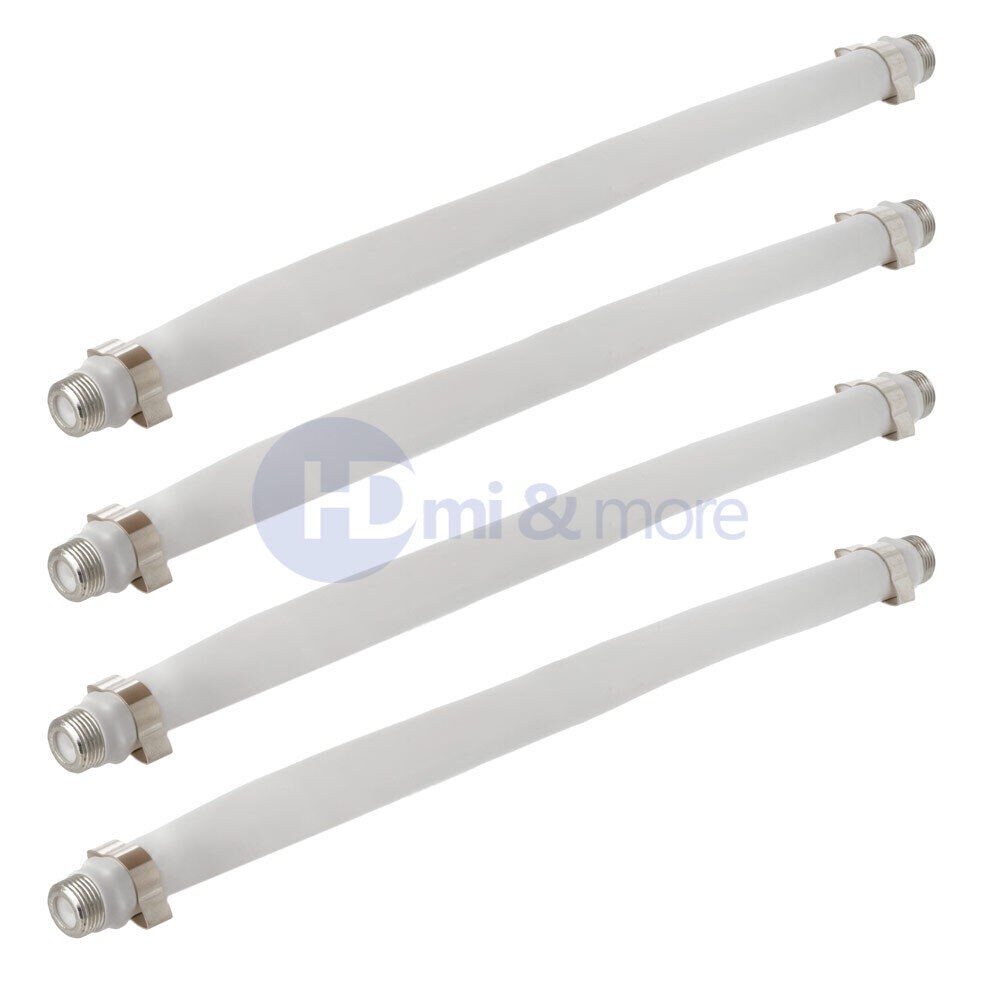 4x FLAT F type RG6 RG59 CABLE COAXIAL COAX RG 6 RG 59 FTA RV LNB SATELLITE 8 in