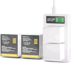 2-Pack Batteries with LCD Charger for Arlo Ultra 2,Pro 4,5S 2K Cameras VMA5400