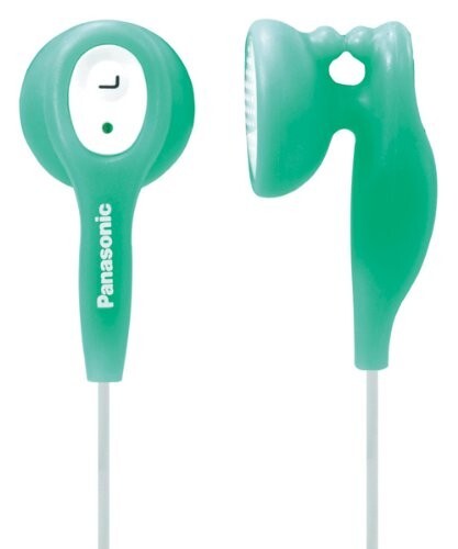 Panasonic RPHV21GA In-Ear Earbud Heaphones with Built-in Clip (Green)