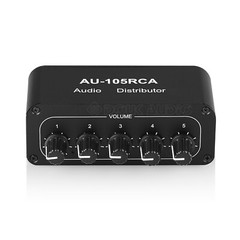 Mini 1-IN-5-OUT Audio Switcher Box HiFi Stereo RCA Audio Splitter / Selector
