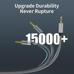 3.5Mm Nylon Braided Aux Cable 3FT, Audio Auxiliary Input Adapter Male to Male Co