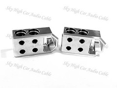 Pair of Sky High Car Audio (4) 1/0 or 2/0 Gauge BATTERY TERMINALS BOLT USE ONLY