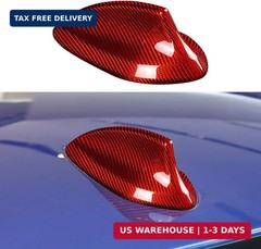 Bilisin Compatible with Car Carbon Fiber Shark Fin Antenna Cover Roof Aerials Ba