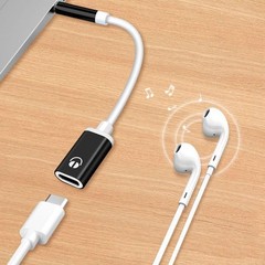 Headphone Jack Adapter,3.5mm Male to TypeC Female Audio Cable Cord,USB C to A…