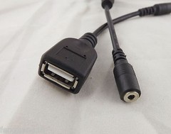 USB 2.0 A Female To 2.5×0.7mm Female DC Tip Power Adapter Converter Cord Cable