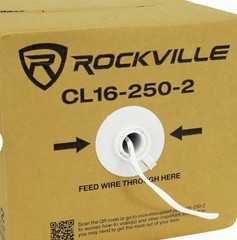 Rockville CL16-250-2 CL2 Rated 16 AWG 250′ 2 Conductor Speaker Wire In Ceiling