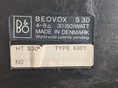 Vintage Pair of Speakers B&O Beovox S30 4-8Ω 30 (50Watt) Type 6301