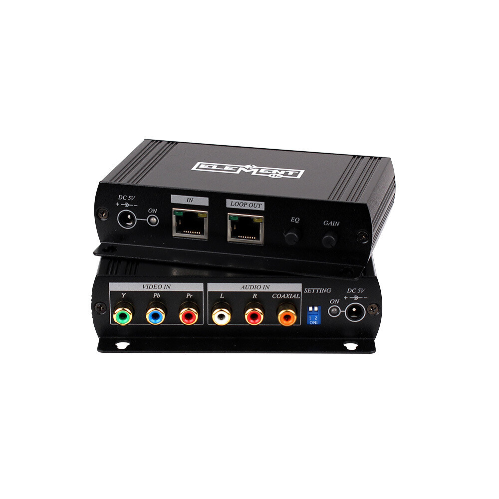 Element-Hz Component Video with Stereo Audio over Cat5e/6 Digital Extender, 300M