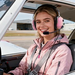 viation Headset for Pilots with Mono Sound and Passive Noise Cancellation, PNR A