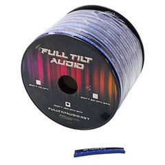 Full Tilt Audio 12GA Blue/Black 100′ OFC Oxygen Free Copper Speaker Wire Lot