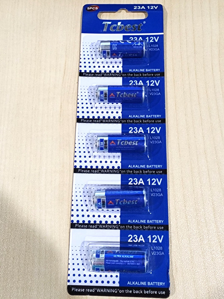 5 x Tcbest 23A A23 12v Alkaline Battery MN21 MN23 L1028 23A 23GA EXP. 12/2029