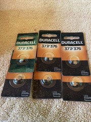 6 packs of 1 Duracell 377/376 SR66 SR626W 1.5V Silver Oxide Button Cell Battery