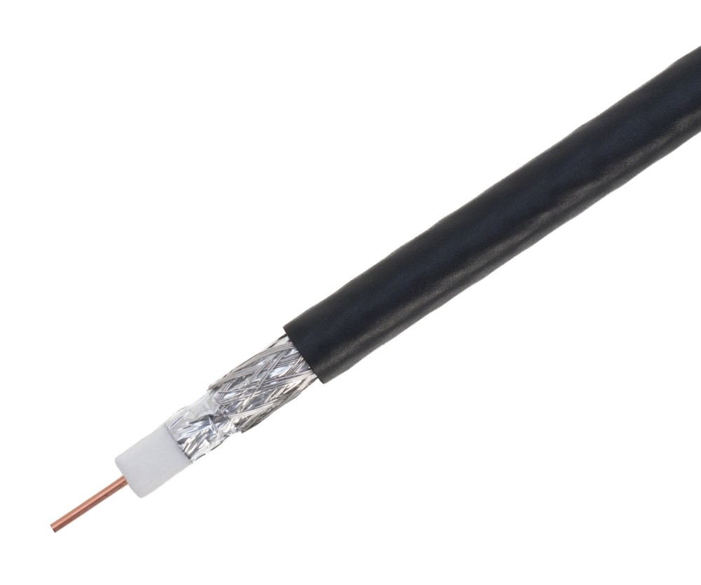 RG6 Cable COAXIAL 500ft 1000ft Bulk Coax DUAL / QUAD Outdoor 18AWG – BLACK WHITE