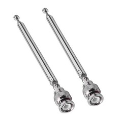 2PCS Telescopic BNC 25 – 1300MHz Antenna for Radio Scanner AM/FM/UHF/VHF