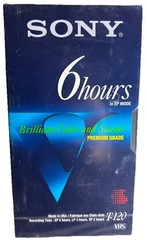 Sony T120VF Premium Grade 6 Hr VHS Video Tape Brilliant SEALED—SHIPS IN 24 HOURS