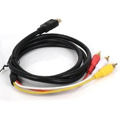 HDMI Male to 3 RCA AV Cable 1080P Video Audio Converter Adapter HDTV DVD TV