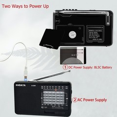D328 Shortwave AM FM DSP Portable Small Multi Band Radio w/ Rechargeable Battery