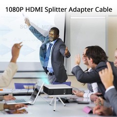 11.8″ HDMI Cable Adapter Male To Dual Female 2.0 Converter 1 in 2 out Splitter