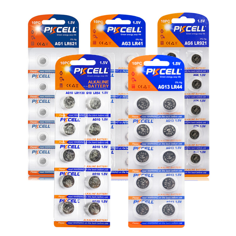 10-100Pcs AG13 LR44 AG3 LR41 AG1 LR621 AG6 LR921 AG10 LR1130 1.5V Button Battery