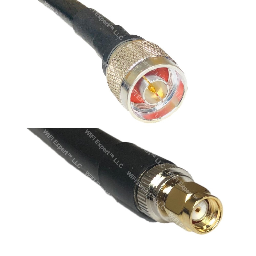 LMR400 N MALE to RP-SMA MALE Coaxial RF Cable USA-Ship Lot