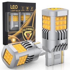 LED Bulb, Amber Yellow 4500 Lumens, All-Aluminum Body, Wide LED 7440 warm white