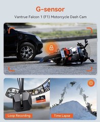 Vantrue Falcon 1 (F1) Motorcycle 4K Dashcam (4K + 1080P) GPS | WiFi(1TB Support)