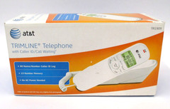 New AT&T White Trimline Telephone Caller ID & Call Waiting w/ 13 Number Memory