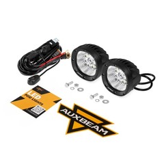 AUXBEAM 4″ 90W Round LED Work Light Bar 4WD Offroad Flood Pods Fog Driving Lamps