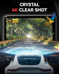 REDTIGER F4 32GB Dash Cam Front & Rear 4K Dash Camera 5.8GHz WiFi 2″Touch Screen