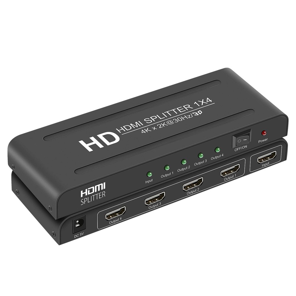 hdmi splitter 1 in 4 out- 4 output splitter, 1X4 splitter- 4 Port Powered