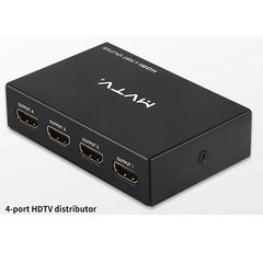 4 Port HDMI 4K Hub Multi Splitter & Amplifier For 3D HDTV 1080P 1X4 1 In 4 Out