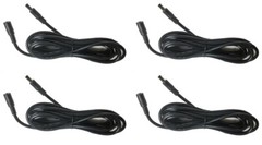 4X DC Power Extension Cord Cable for LED Lighting or Security Camera 10ft 4Pcs.