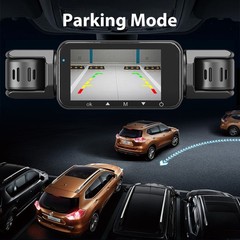 360 Degree View 4 Channel Dash Cam Front and Rear Inside Left Right, Dash Camera