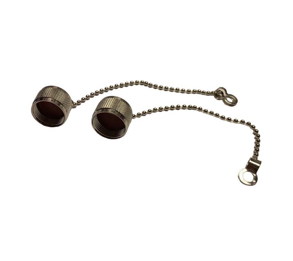 N Female Or UHF Female Pl259 so239 2 PACK METAL Screw Cap with Mount Chain USA