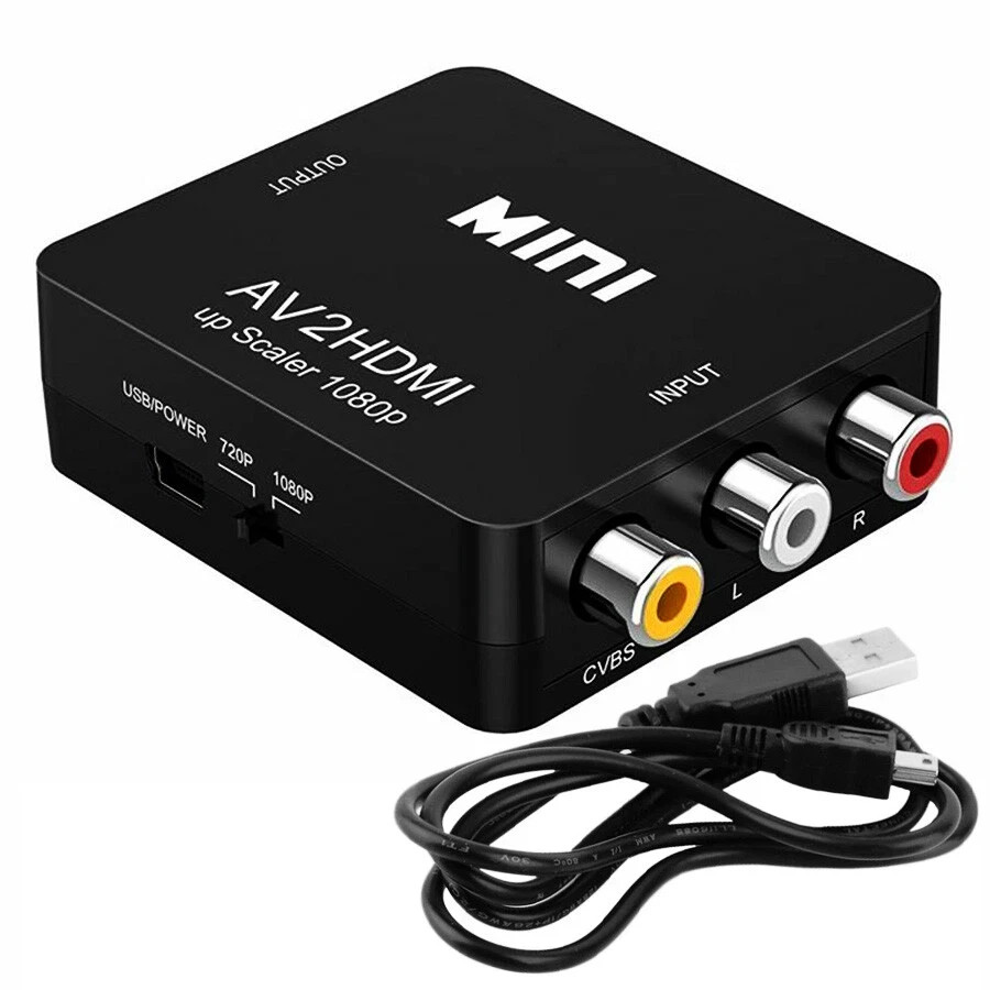 LOT RCA to HDMI Converter Adapter AV 1080P For TV Audio Video Composite AV2HDMI