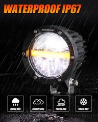 AUXBEAM 4″ Inch LED Work Light Bar SPOT Driving Fog Pods DRL Offroad ATV Truck